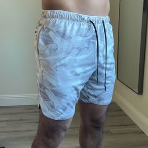 ASRV White Brushed Camo Silver-Lite 7” Linerless Shorts